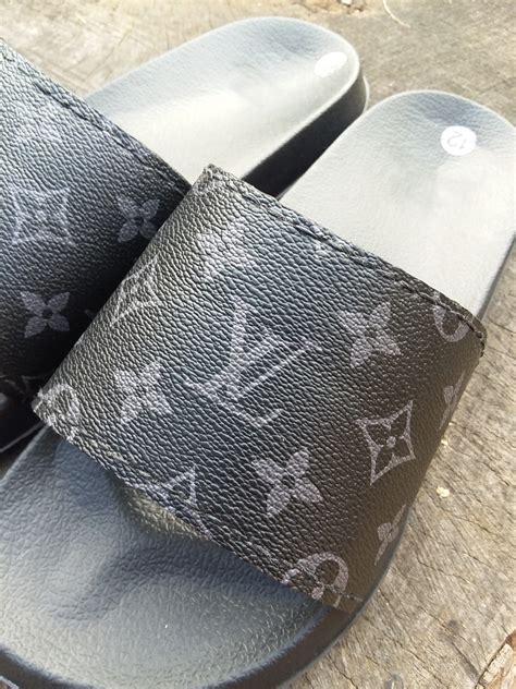 lv slides fake|louis vuitton ladies slides.